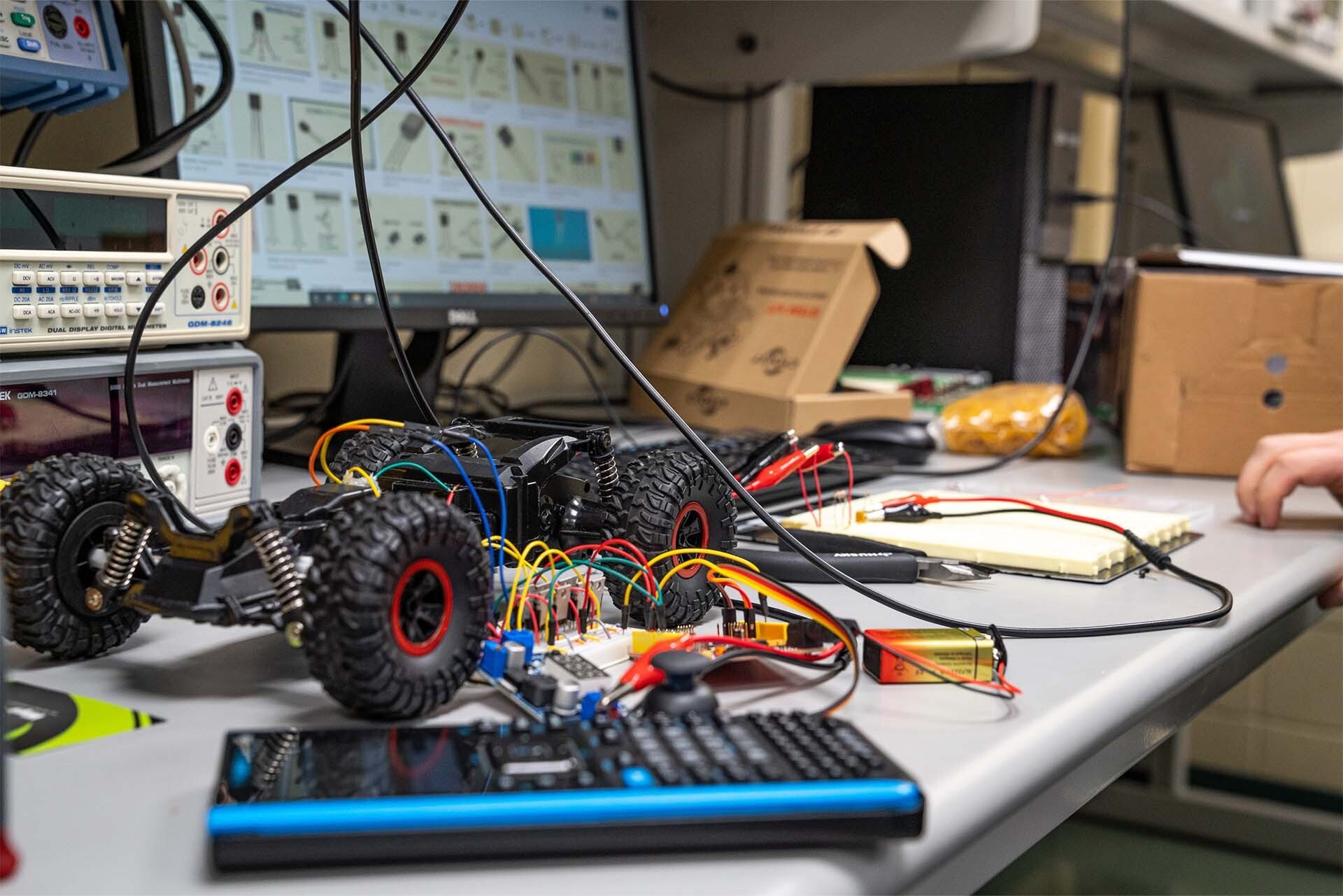 Students working in the Circuits Lab