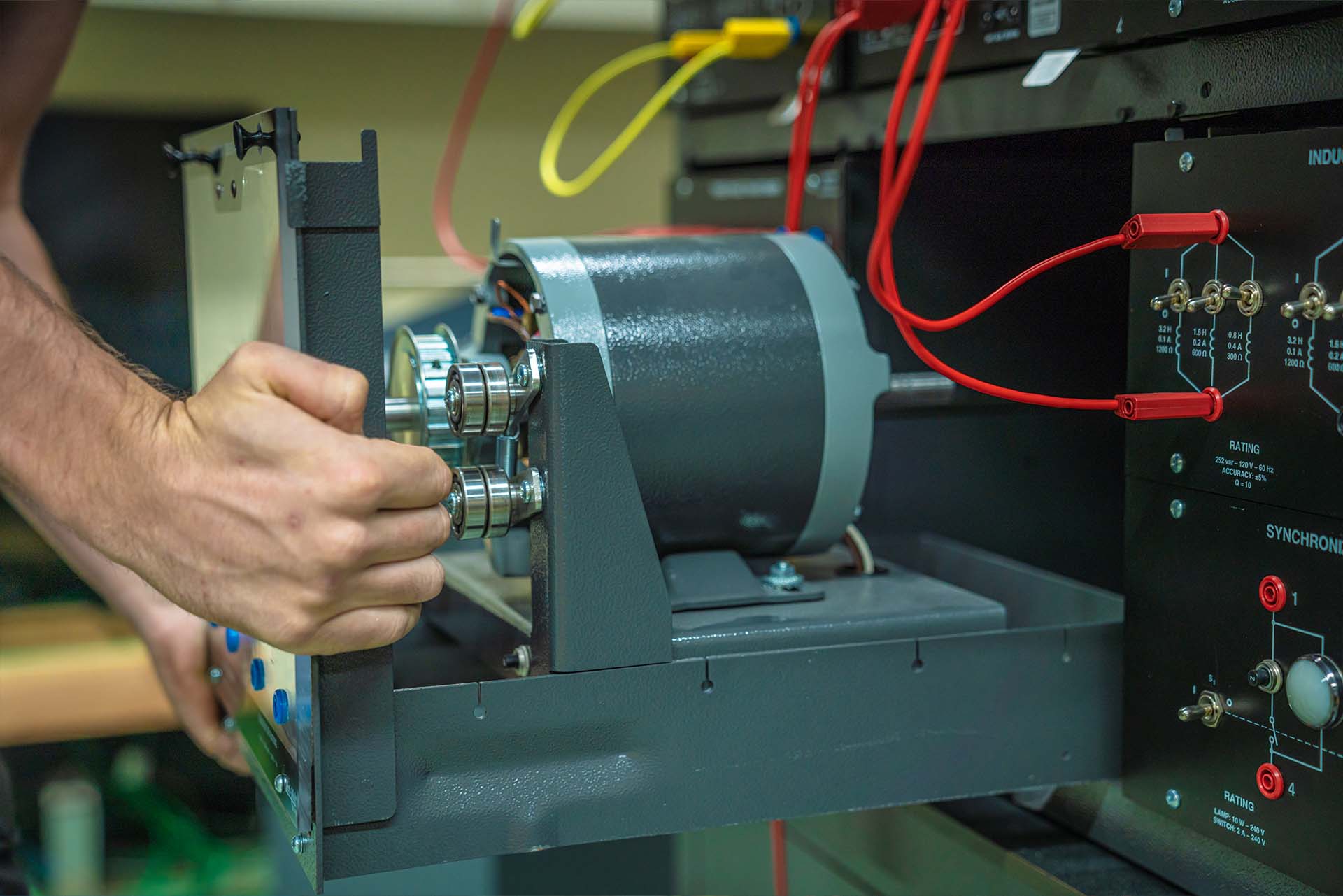 Students working in the Mechatronics Lab