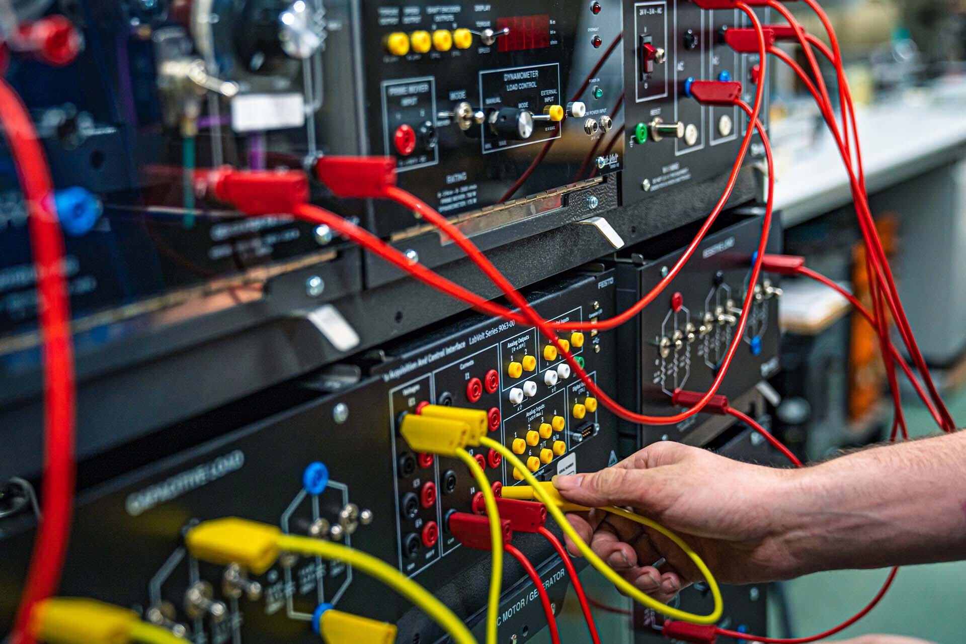 Students working in the Mechatronics Lab