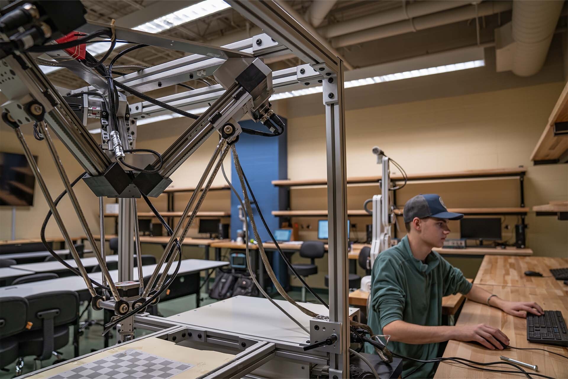 Students working in the Robotics Lab