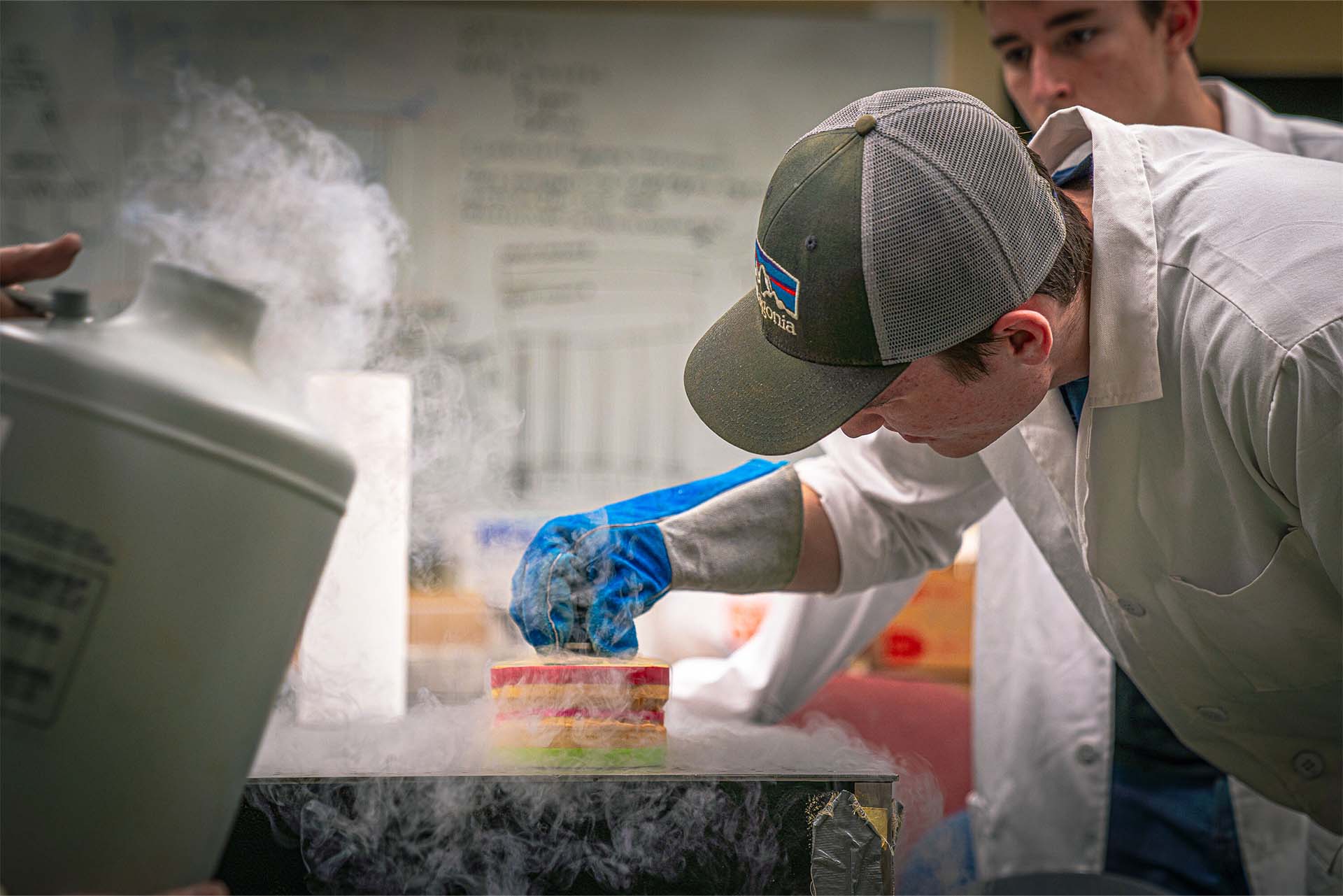 Students working in the Thermal Energy and Cryogenics Lab