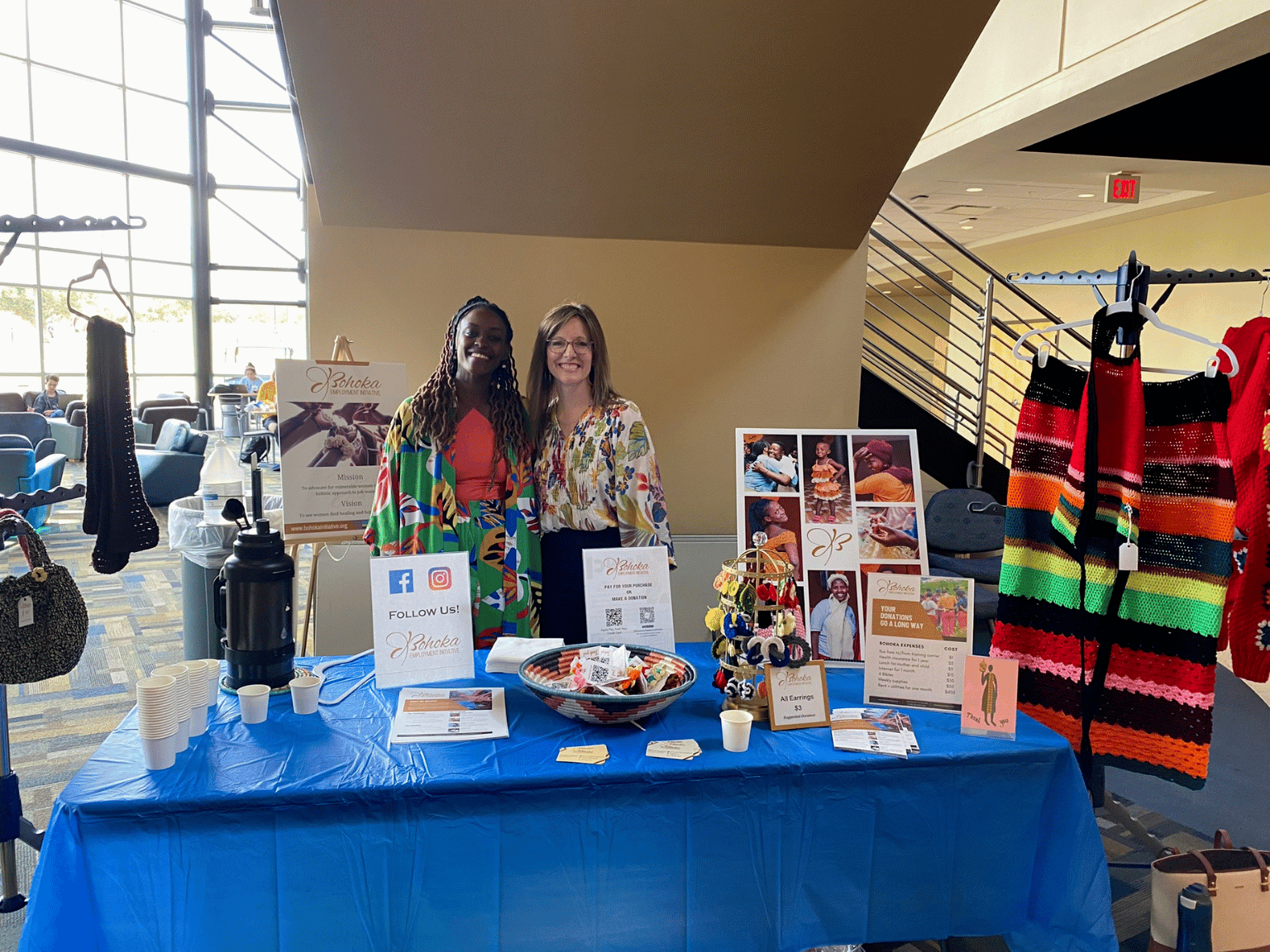 Charity and Rebecca at Bohoka booth