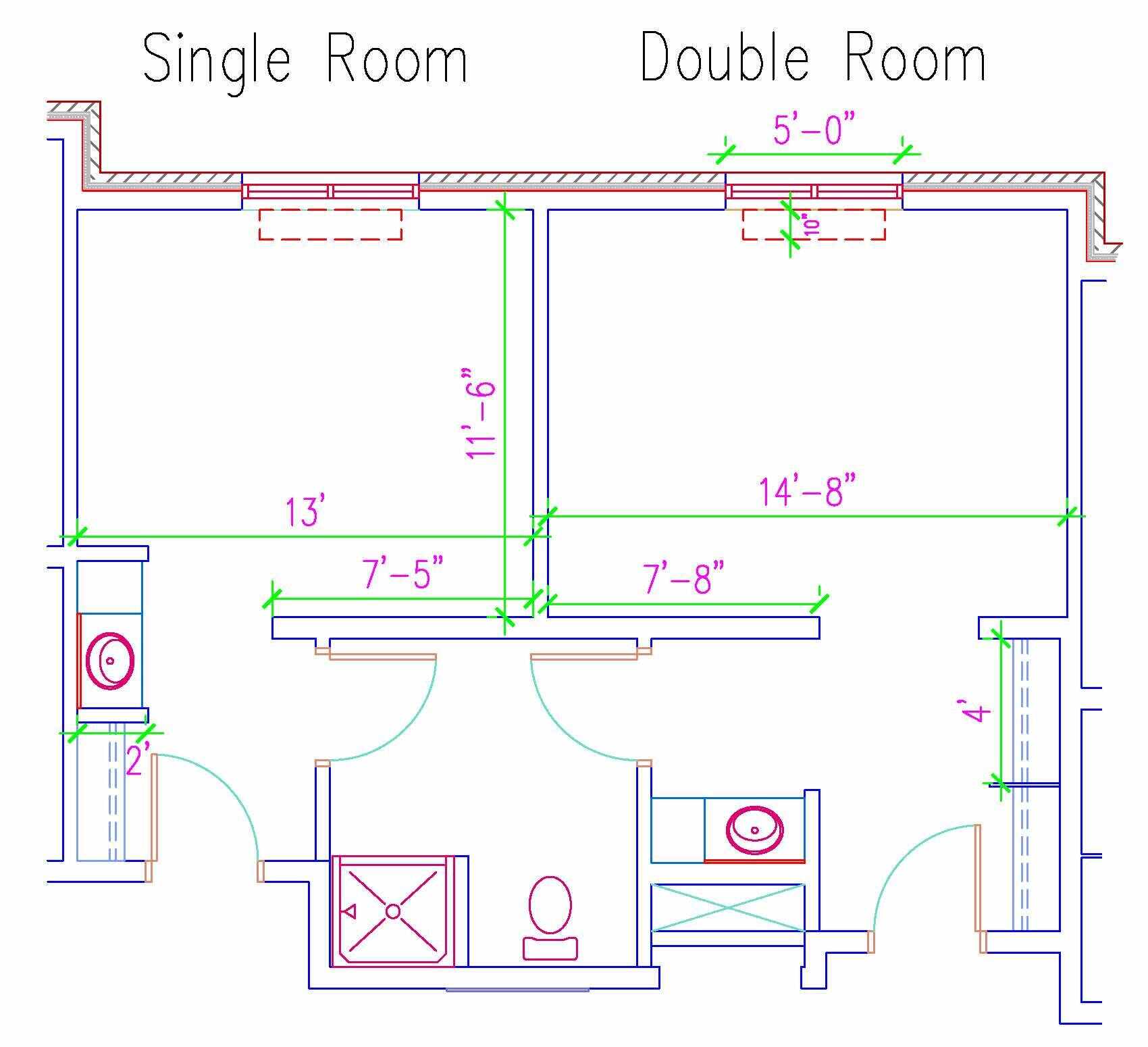 South Hall Single Double Suite